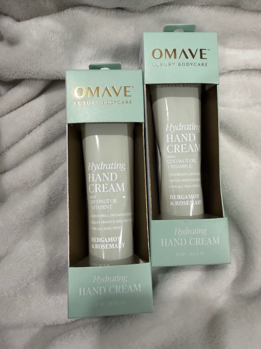 OMAVE LUXURY BODYCARE - Hydrating Hand Cream, Bergamot & Rosemary (Pack of 2)